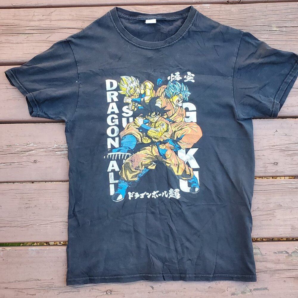 Vintage Dragon Ball Z Goku Super Saiyan Black Tee - Size S